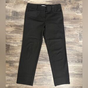 LOFT Women’s Black White Dotted The Riviera Straight Leg Pants Size 2